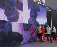 LED panels on display