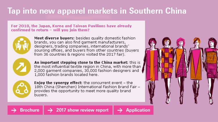Tap into new apparel markets in Southern China 