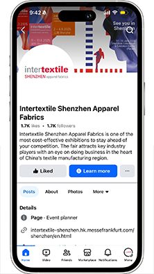 Follow Intertextile Shenzhen’s social media