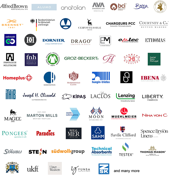 Previous European exhibitors logo wall